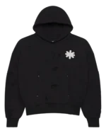 DSTRY DBL LAYER LOGO HOODIE (BLACK)